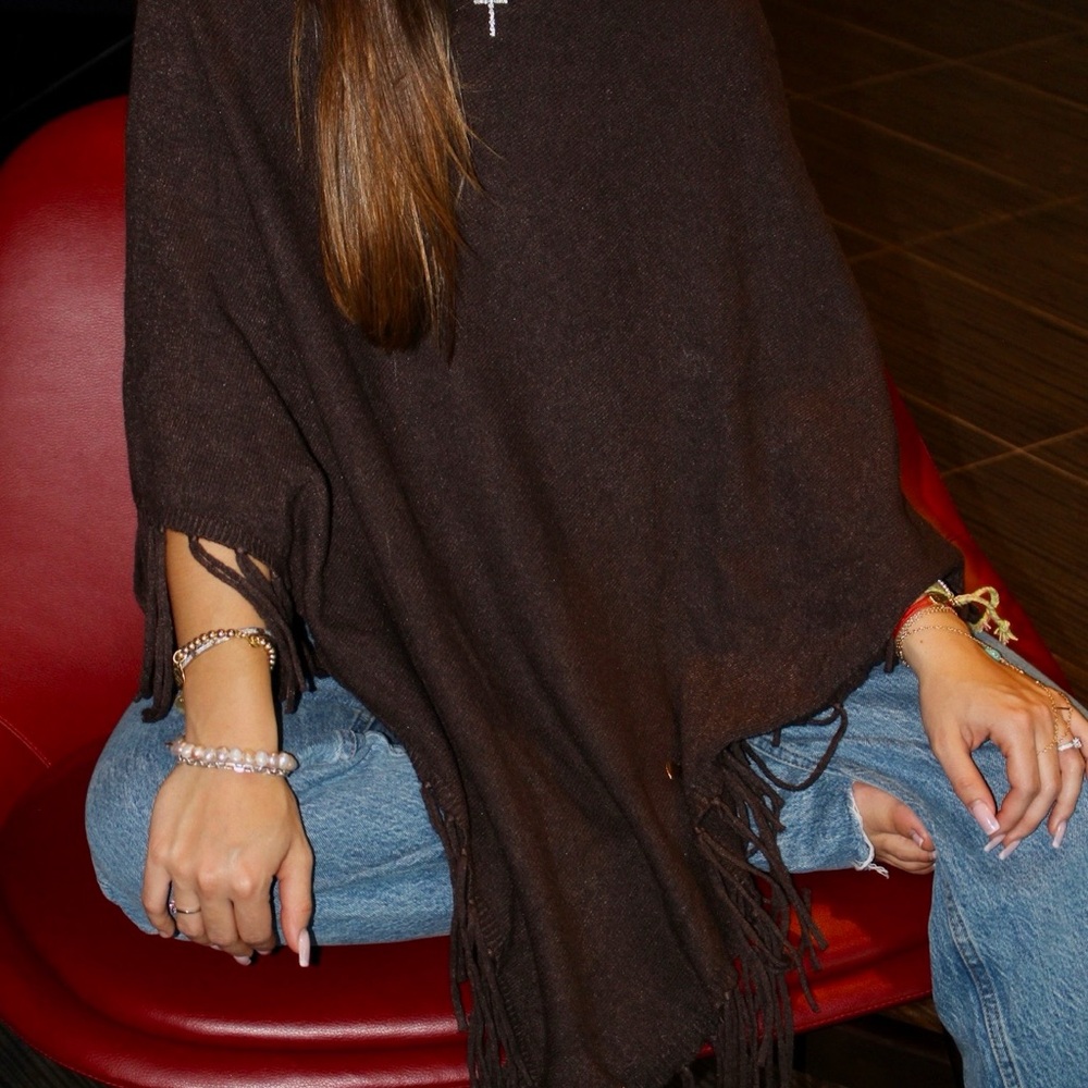 Chic Brown Women's Poncho